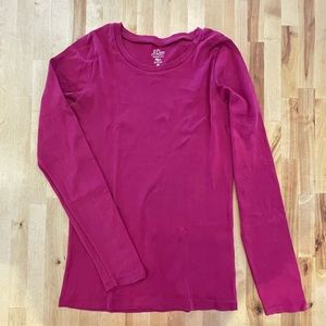J. Crew Slim perfect long-sleeve T-shirt - dark pink (M)